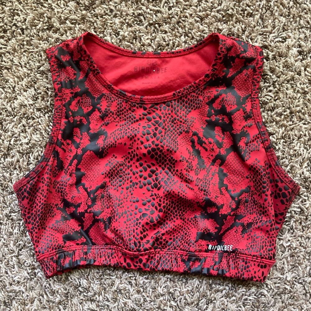 BirdieBee Viper SnakeSkin Sports Bra size SMALL Bella Twins